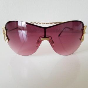 Betsey Johnson Aviator Sunglasses with Hearts